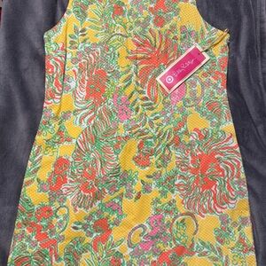 Lilly Pulitzer Yellow Multicolor Floral Mini Dress